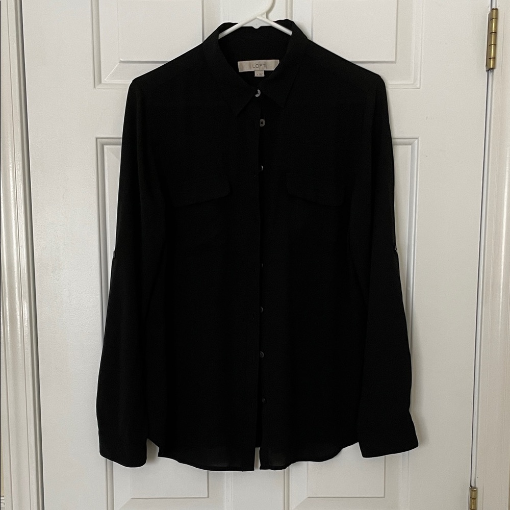 LOFT Utility Shirt, Black, M